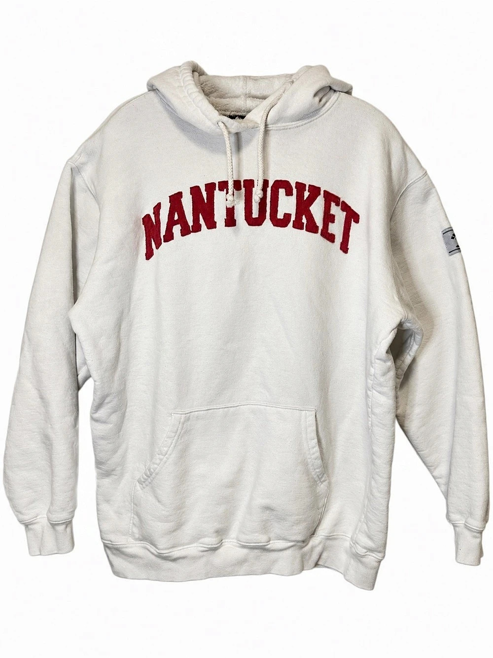Breezin' Up Nantucket Pullover Hoodie Grayish White Medium USA